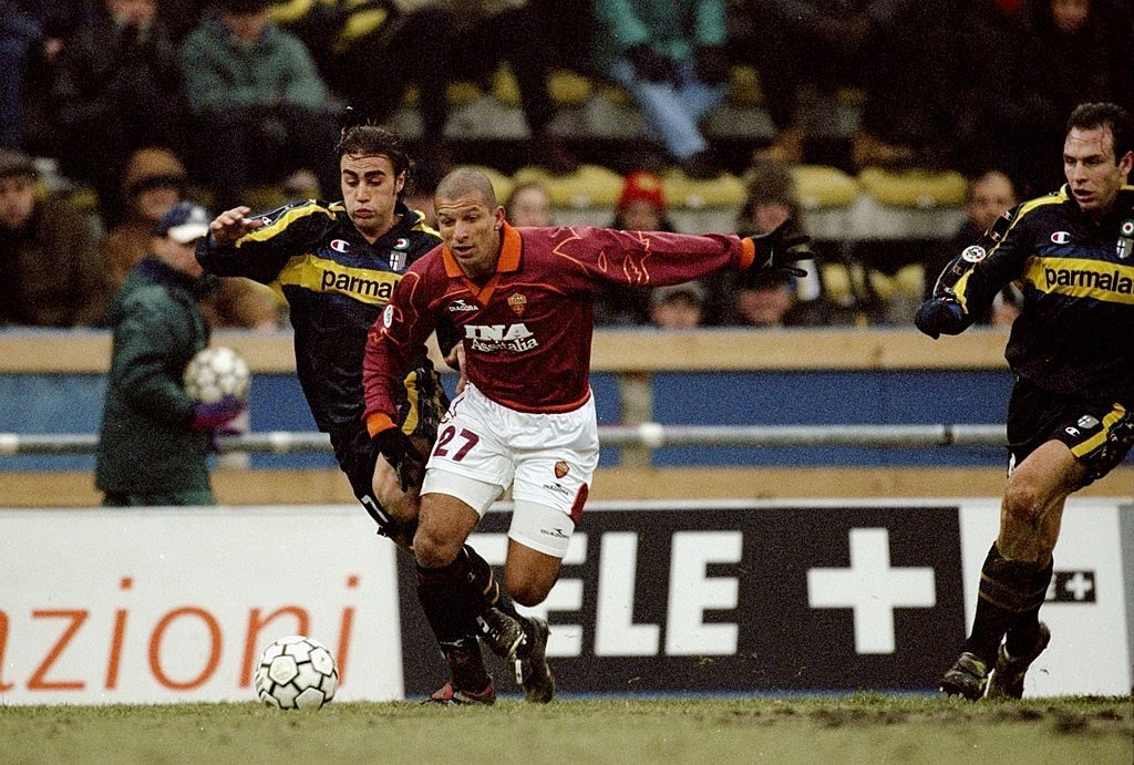 Fabio Junior of Roma      Fabio Cannavaro of Parma