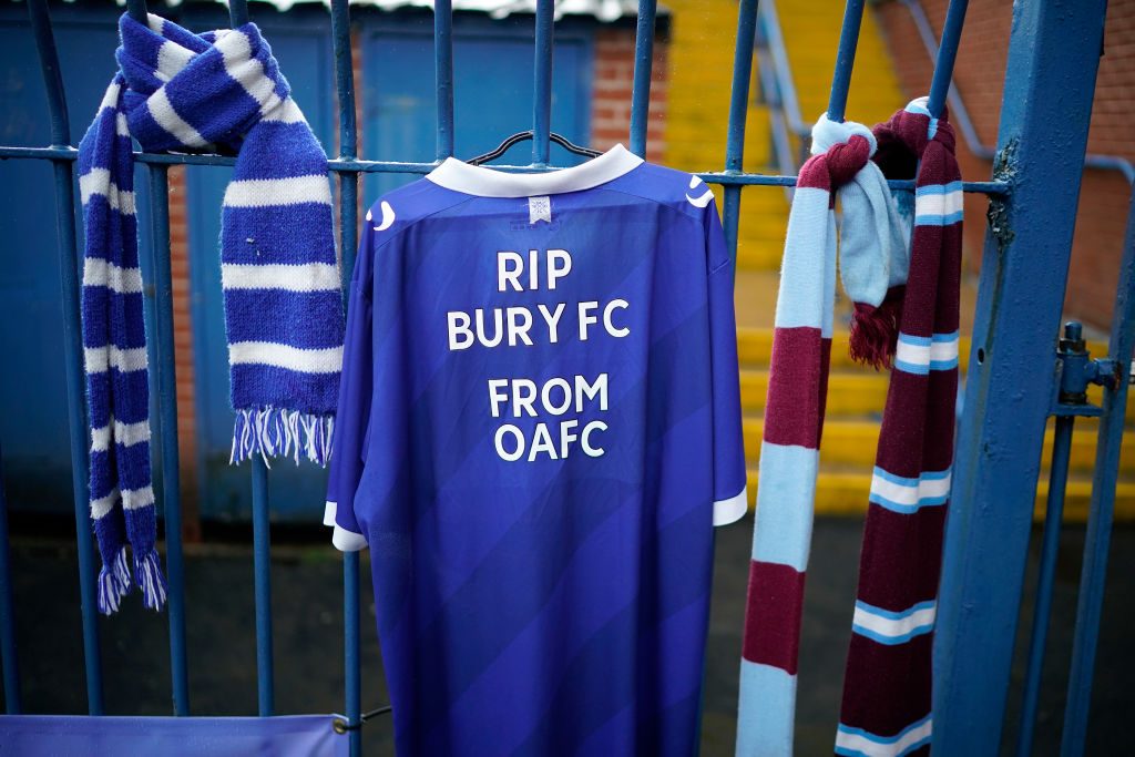 Bury Football Club Expelled From The English Football League After 125 Years