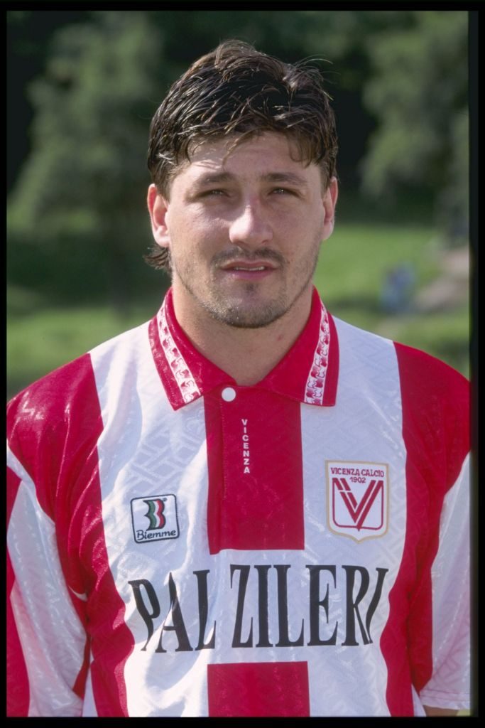 Aug 1996:  A portrait of Marcelo Otero of Vicenza taken during the club photocall. Mandatory Credit: