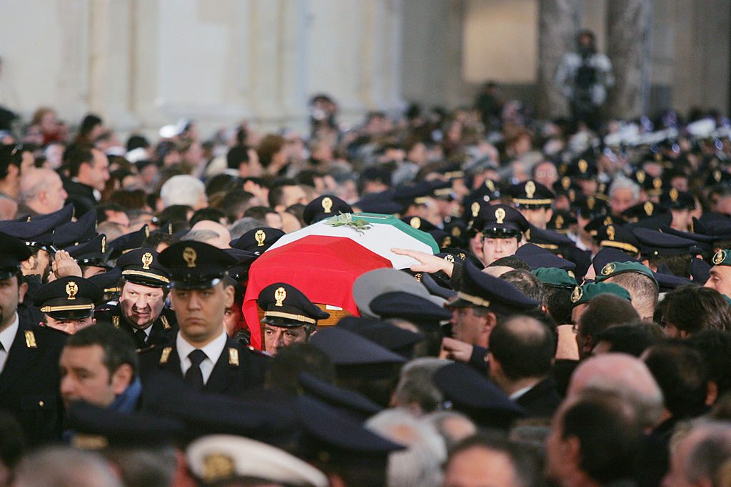 Funeral Of Policeman Killed In Football Riots