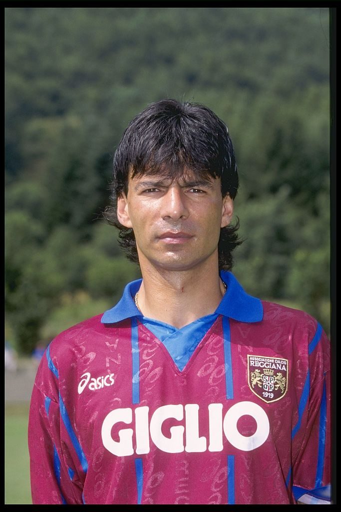 Aug 1996:  A portrait of Sandro Tovalieri of Reggiana taken during the club photocall. Mandatory Cre