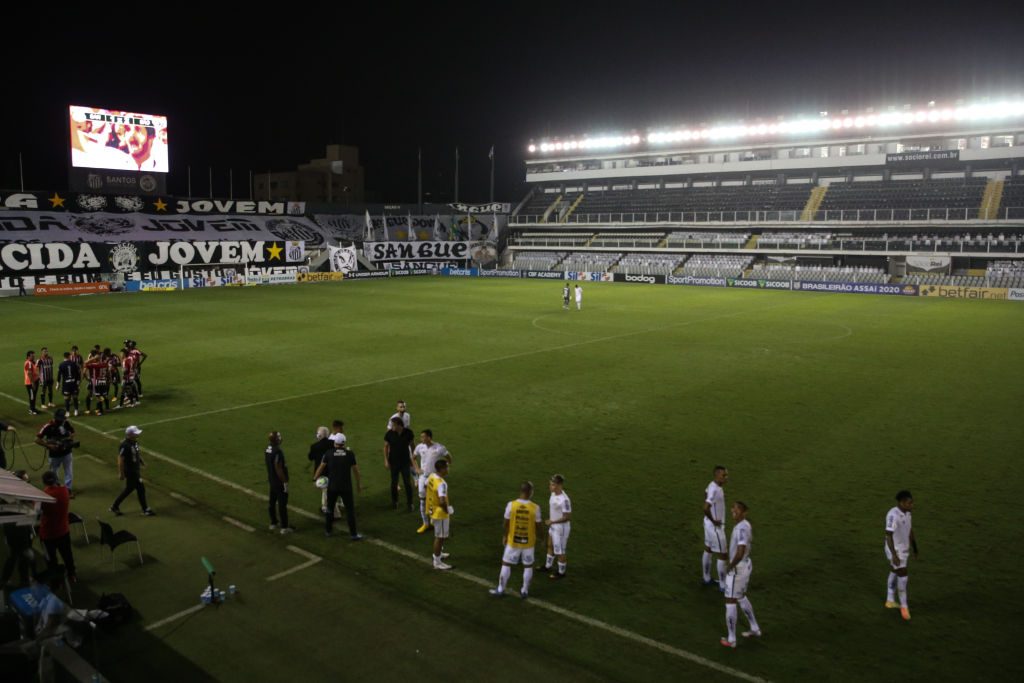 2020 Brasileirao Series A: Santos v Sao Paulo Play Behind Closed Doors Amidst the Coronavirus (COVID - 19) Pandemic