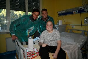 SS Lazio Players Visit 'Clinica Mandelli' Hospital