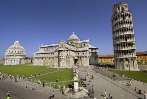 Leaning Tower Offers Night Views