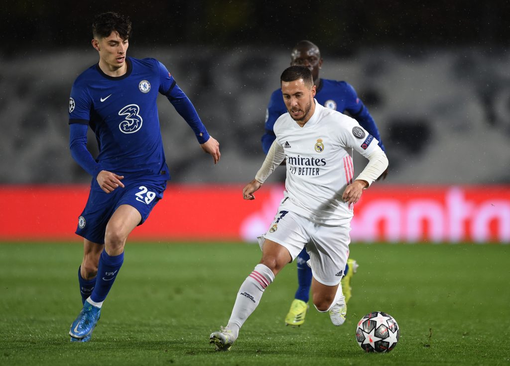 Eden Hazard con la maglia del Real Madrid - Ph Getty Images