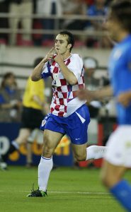 Milan Rapaic of Croatia celebrates