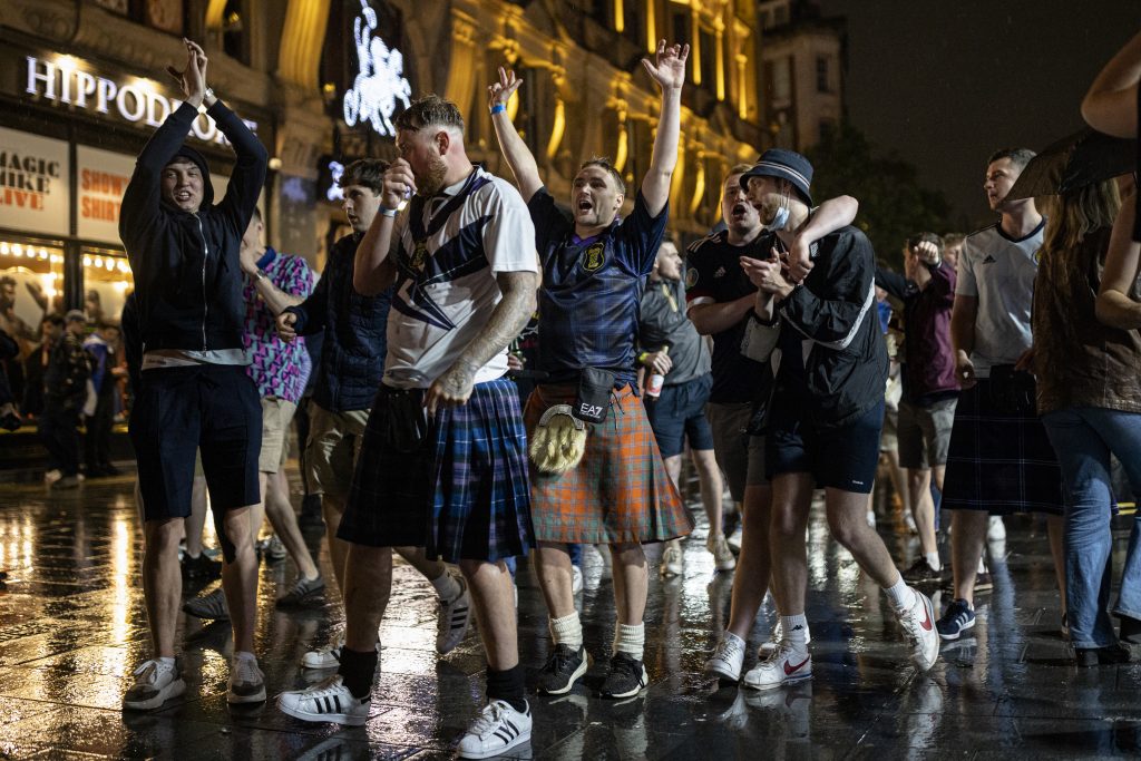 Scotland Football Fans Support Their Team In Euro 2020 Game Against England