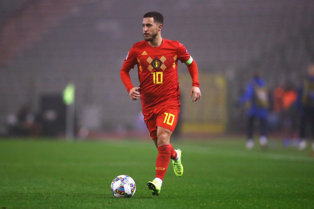 Eden Hazard con la maglia del Belgio - Ph Getty Images