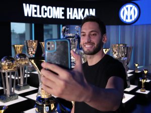 FC Internazionale Unveils New Signing Hakan Calhanoglu