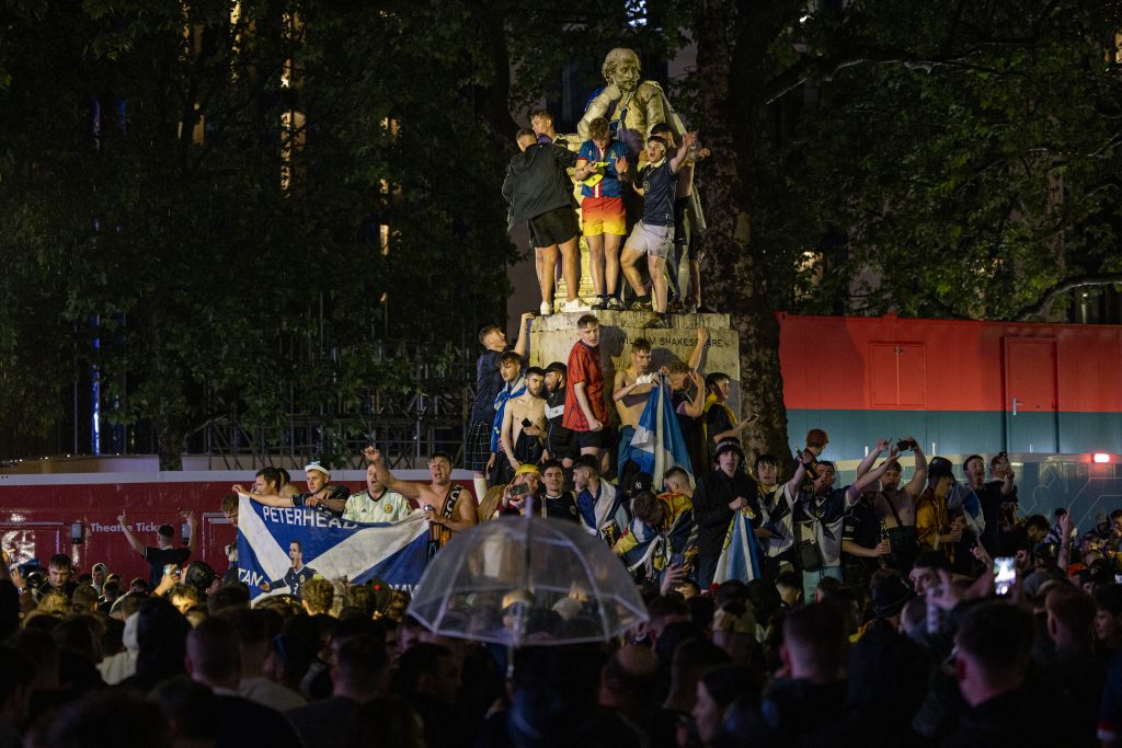 Scotland Football Fans Support Their Team In Euro 2020 Game Against England