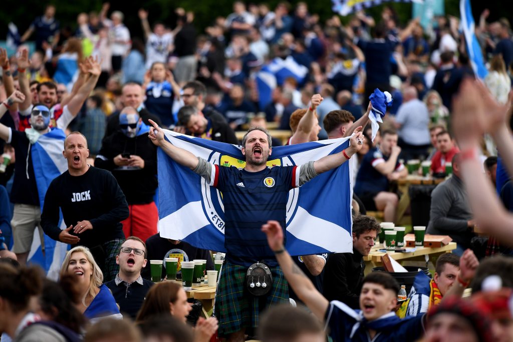 Scotland Football Fans Support Their Team In Euro 2020 Game Against England