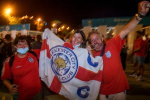 Football Fans In Rome Watch England Play Ukraine In UEFA Euro 2020 Match