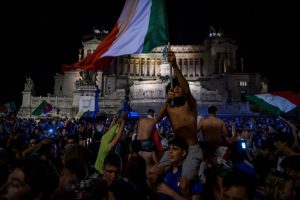 Italy Fans Support The National Team In The Euros 2020 Final