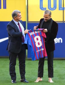 FC Barcelona Unveil New Signing Dani Alves