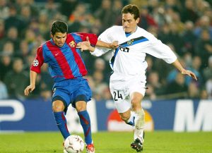 Fussball: CL 02/03, FC Barcelona - Inter Mailand 3:0