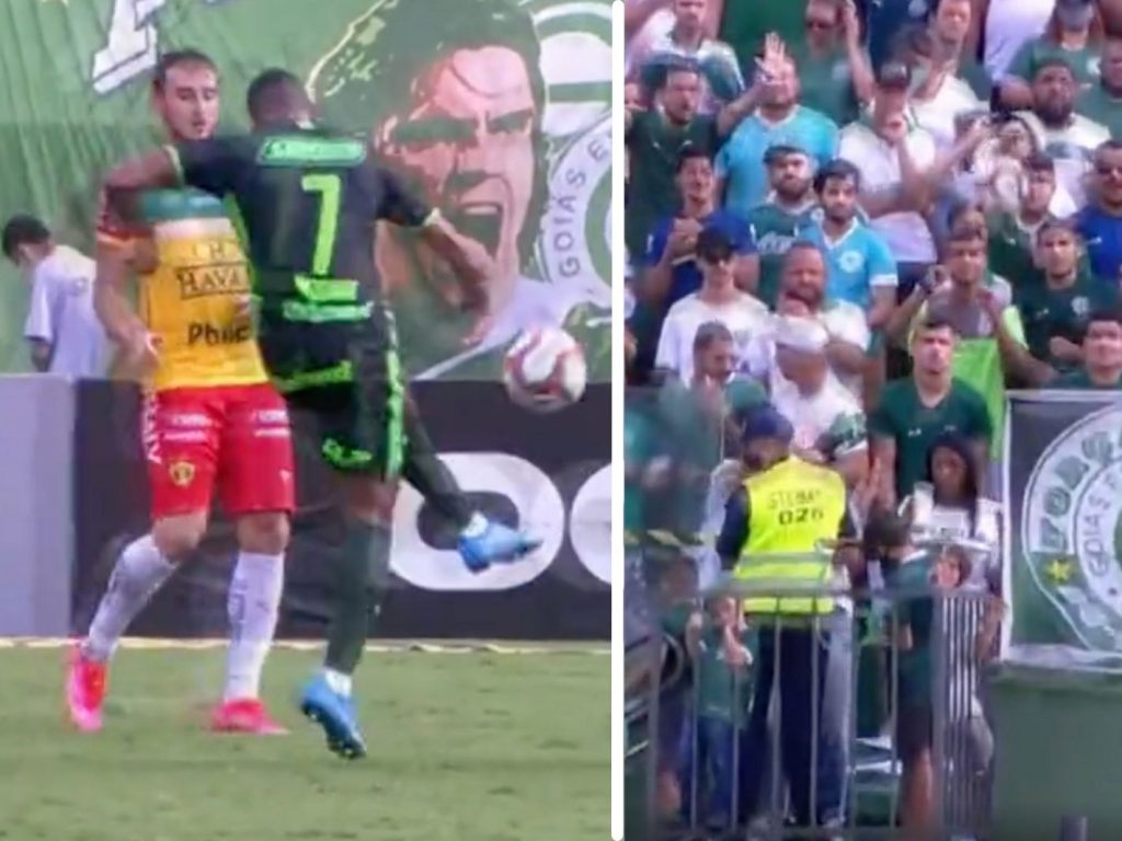 Goias-defensive-midfielder-Rezende-Miranda-knocks-out-football-fan-with-wayward-shot