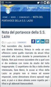 LA LAZIO REAGISCE