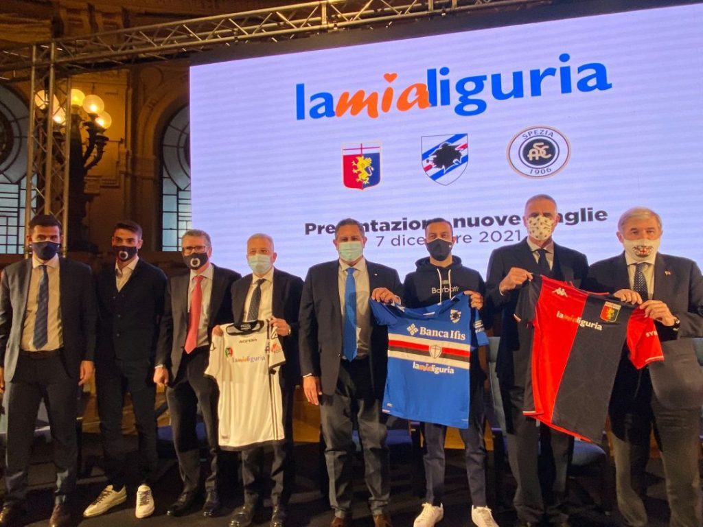 TORNA LA SPONSORIZZAZIONE DELLA LIGURIA SULLE MAGLIE DEI CLUB CALCISTICI