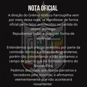 COMUNICATO FARROUPILHA