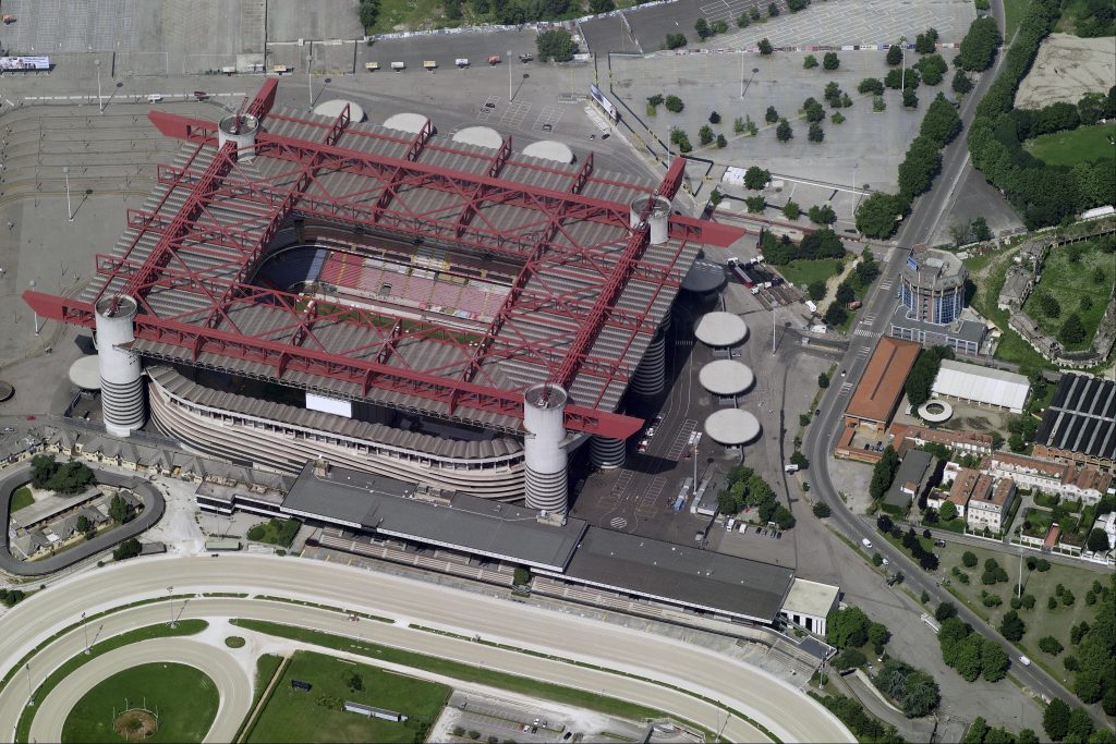 Aerial View Of Stadio San Siro, Milan