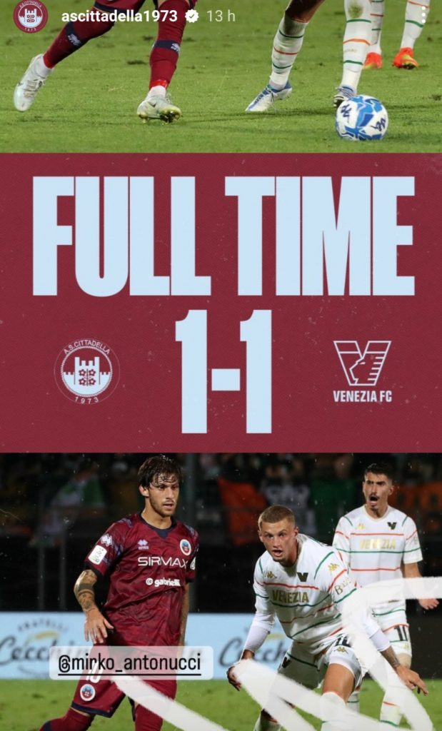 CITTADELLA-VENEZIA 1-1
