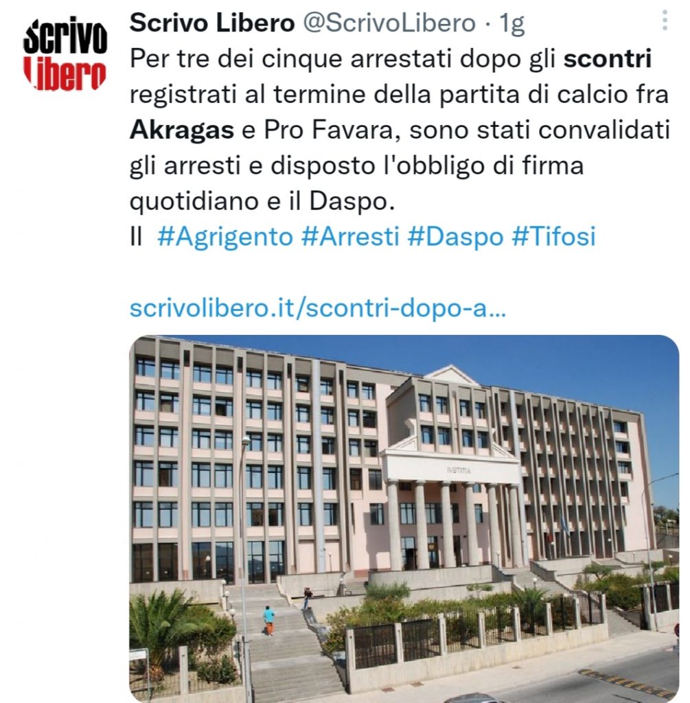 SCONTRI DERBY AGRIGENTO