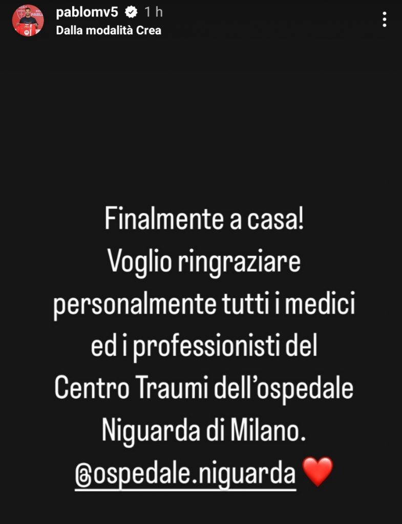 GRAZIE A TUTTI FIRMATO PABLO MARI'