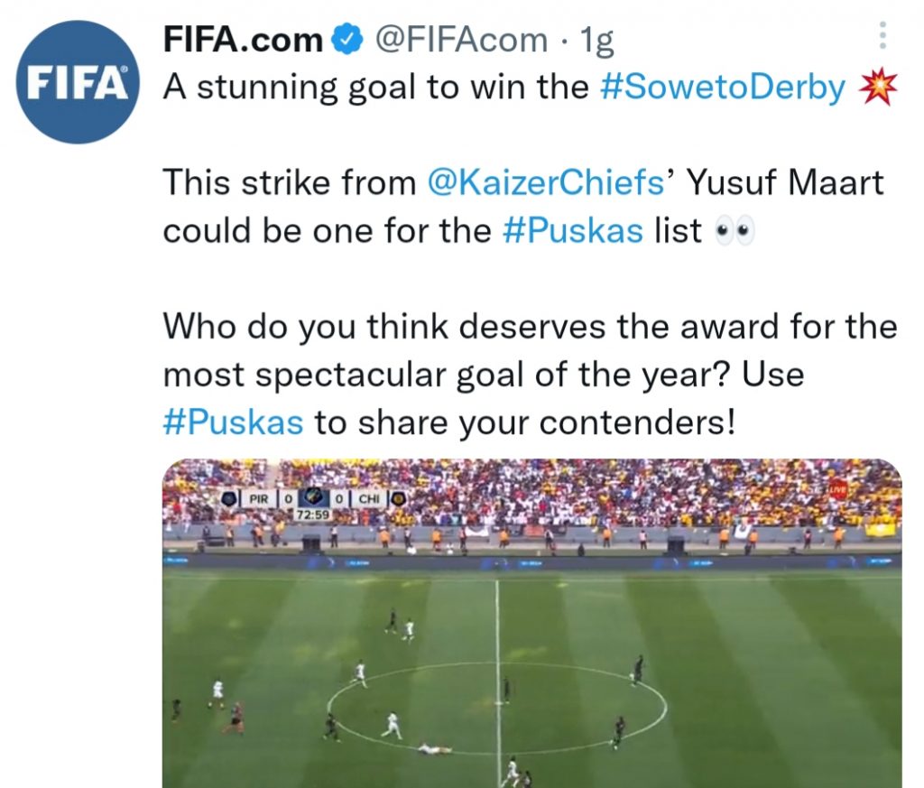 LA FIFA PER IL DERBY DI SOWETO