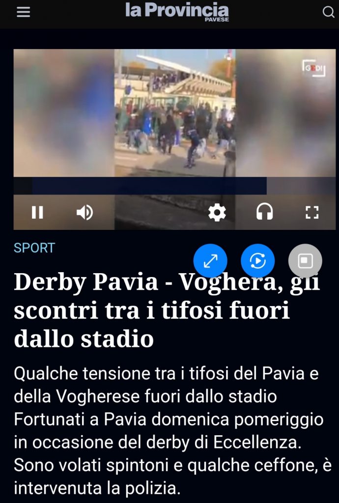 DERBY PAVIA VOGHERESE