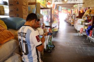 Fans Watch Argentina v Saudi Arabia At Souq Waqif - FIFA World Cup Qatar 2022