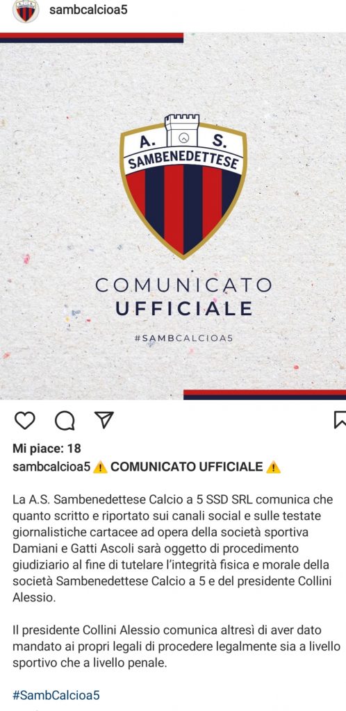 CALCIO A 5 DI FUOCO
