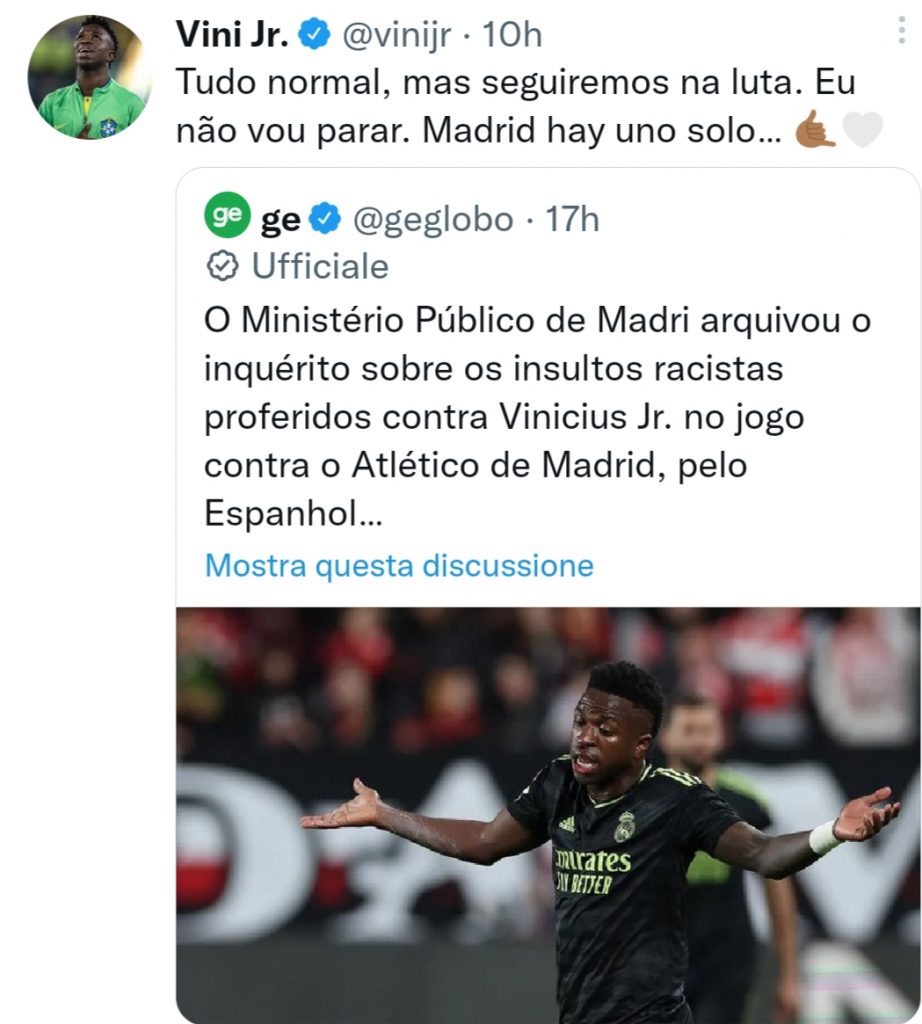 VINICIUS E IL RAZZISMO