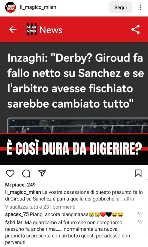 DERBY SIMONE INZAGHI