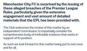 INCHIESTA MANCHESTER CITY