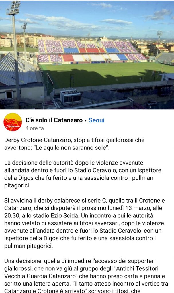 CROTONE CATANZARO