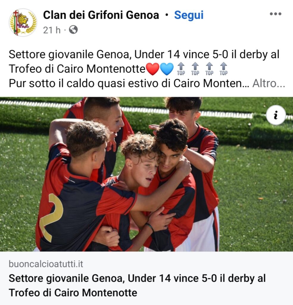 DERBY GIOVANISSIMI GENOA