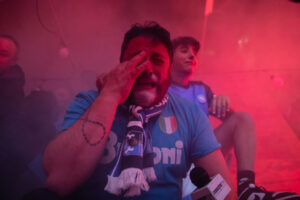 Napoli Fans Celebrate Winning Serie A