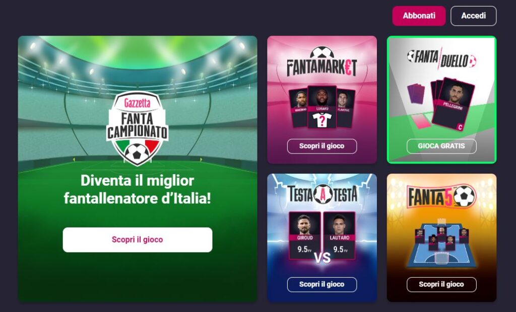 FANTACALCIO GAZZETTA