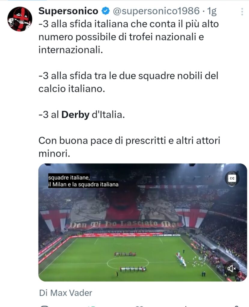 MILAN-JUVE SOCIAL