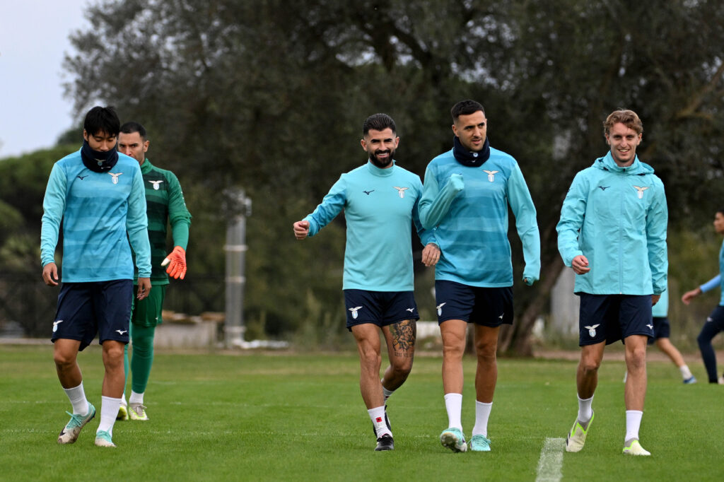 SS Lazio Training Session And Press Conference - UEFA Champions League 2023/24