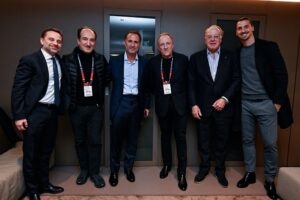 AC Milan Management at AC Milan v Stade Rennais FC: Playoff First Leg - UEFA Champions League