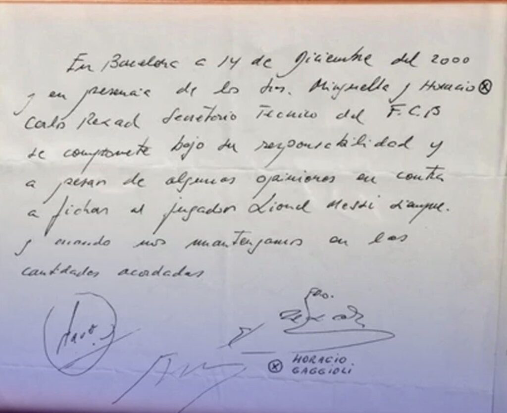 Primo contratto Messi