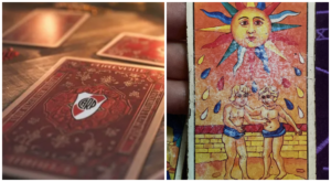 Collage di foto tratte da Tyc Sports e account X CAN Tarot