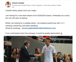 Foto tratta da Profilo LinkedIn Steven Caulker