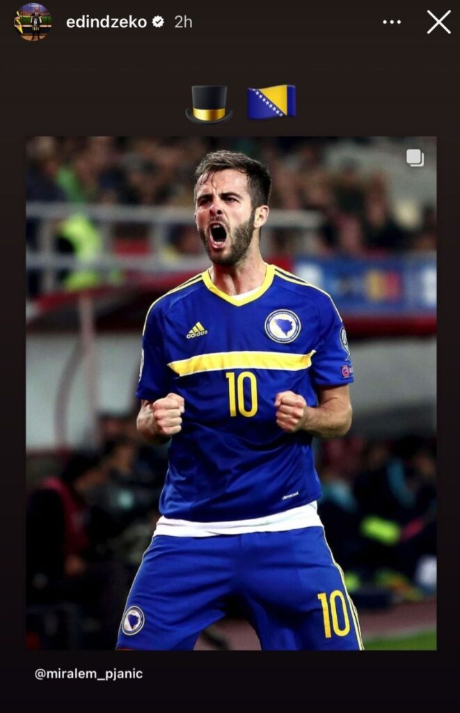 Dzeko saluta Pjanic