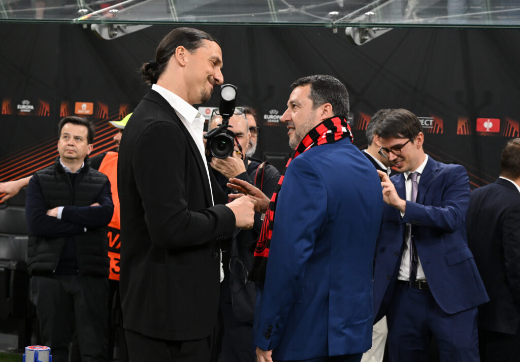Matteo Salvini e Zlatan Ibrahimovic