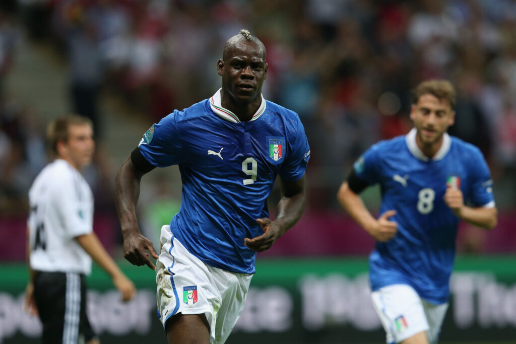 Mario Balotelli con l'Italia all'Europeo 2012