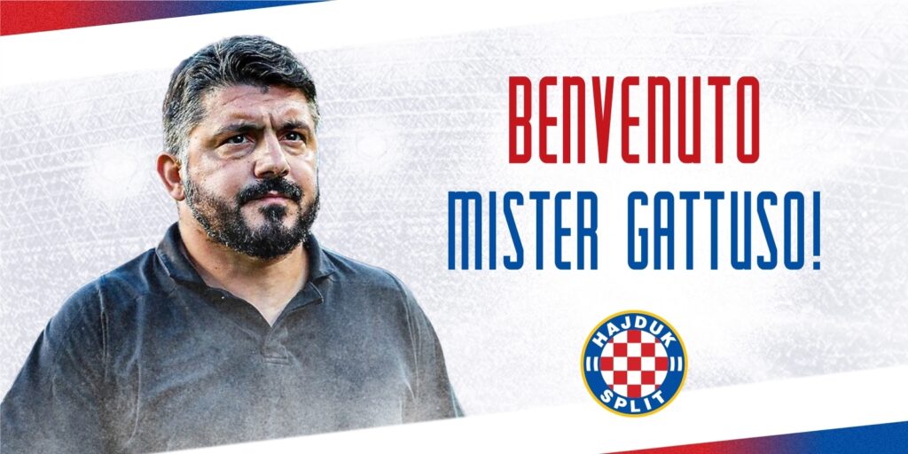 Gennaro Gattuso, nuovo allenatore dell'Hajduk Spalato