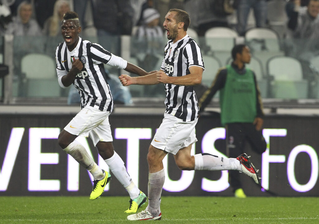 Paul Pogba e Giorgio Chiellini