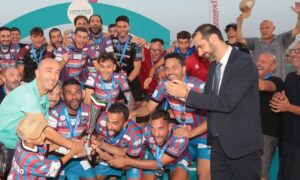 Il Catania FC si aggiudica la sua prima Coppa Italia di Beach Soccer della storia - Foto tratta da sito ufficiale LND